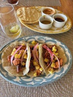 Street tacos featured at El Dorado Maroma