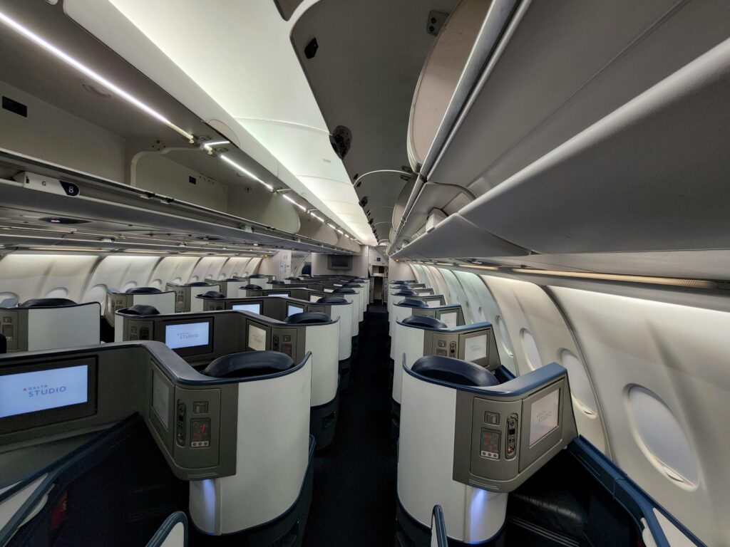 Business class cabin interior airfare travel upgrade worth it